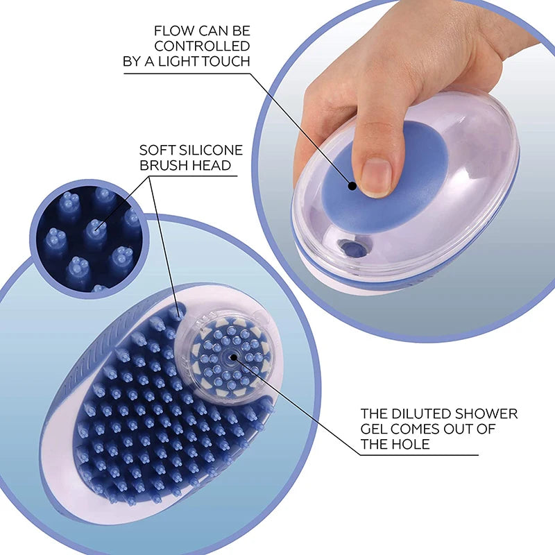 2-in-1 Pet Bath & Massage Brush β Gentle & Effective
