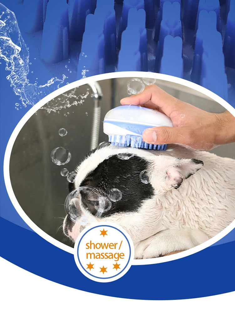 2-in-1 Pet Bath & Massage Brush β Gentle & Effective