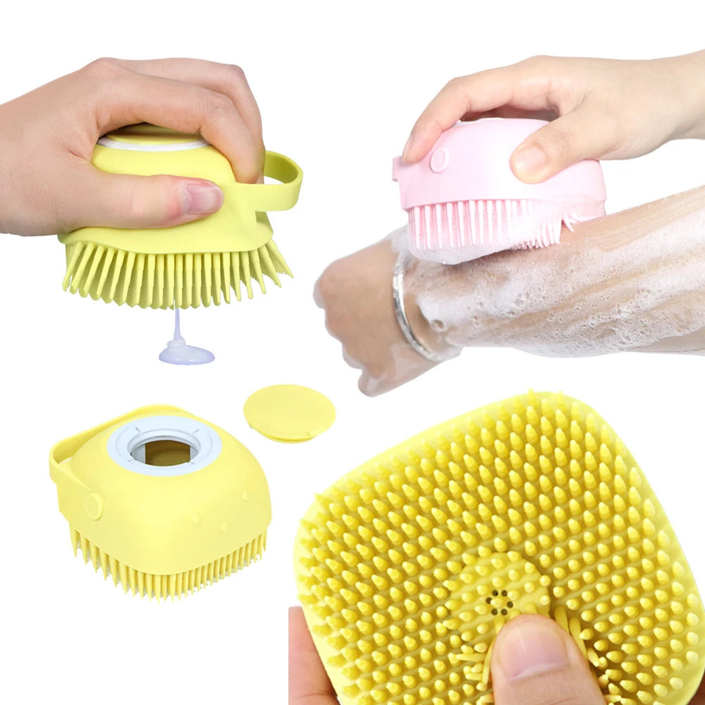 2-in-1 Pet Bath & Massage Brush β Gentle & Effective