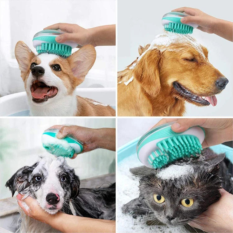 2-in-1 Pet Bath & Massage Brush β Gentle & Effective
