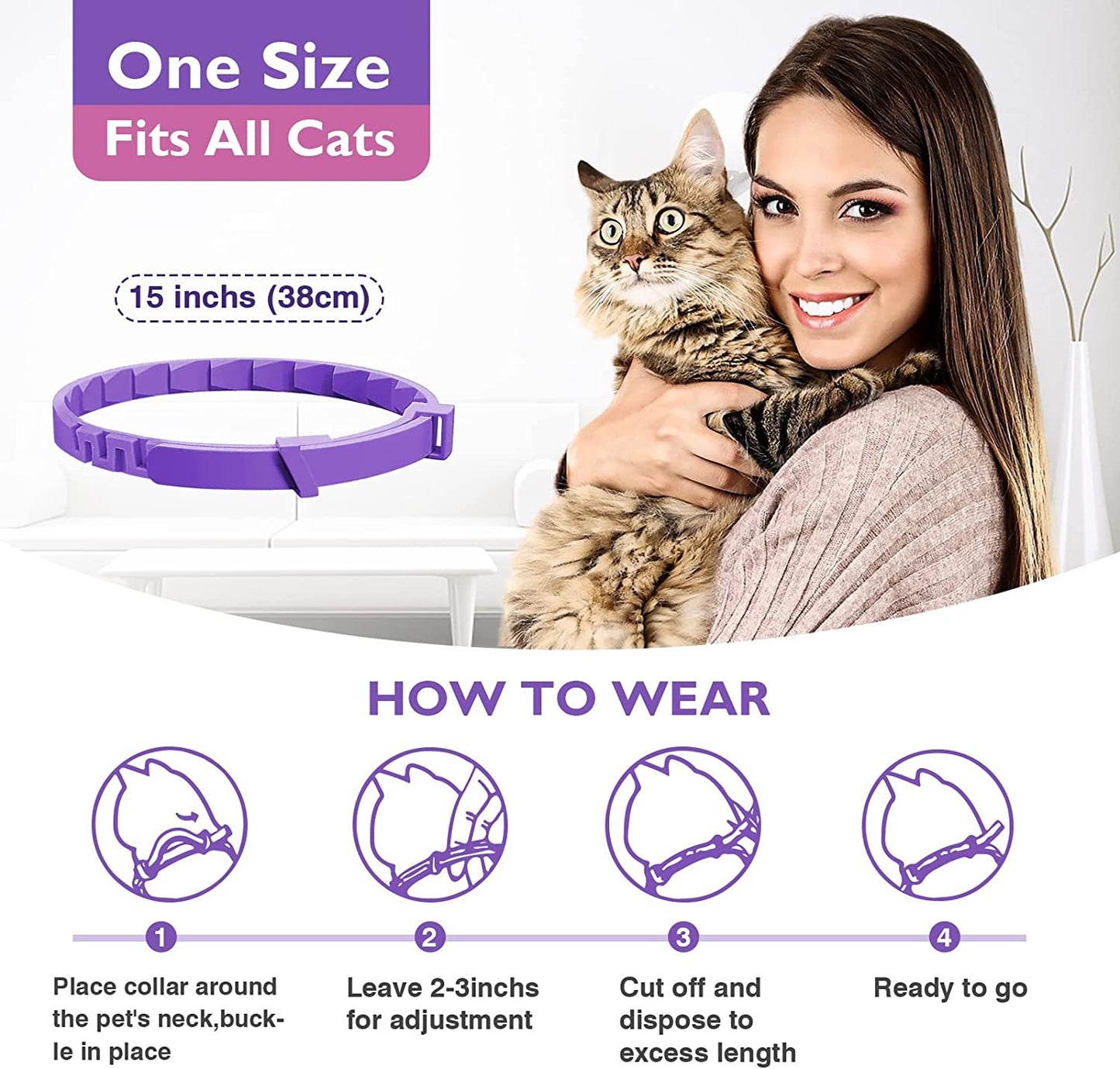 Anxiety-Relief Collar for Cats & Dogs – Natural & Adjustable