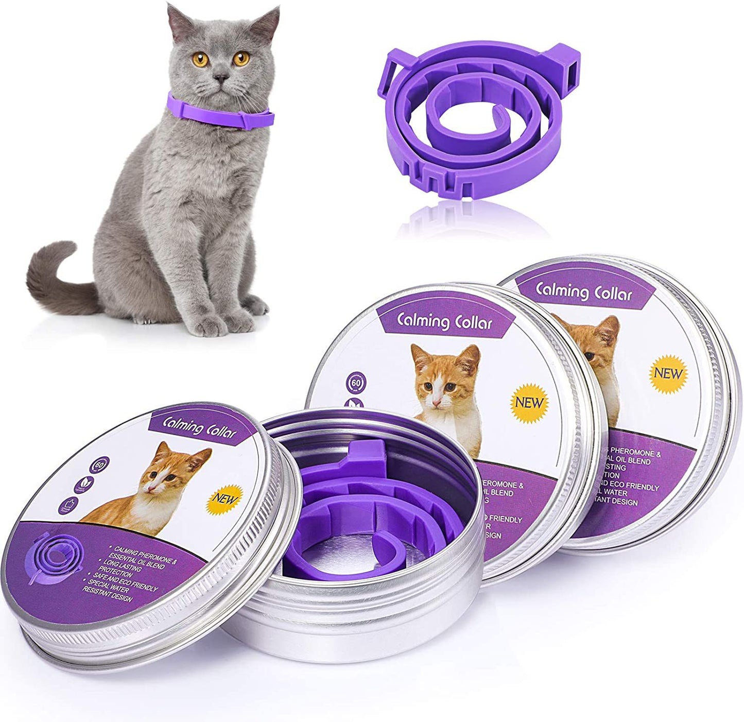 Anxiety-Relief Collar for Cats & Dogs – Natural & Adjustable