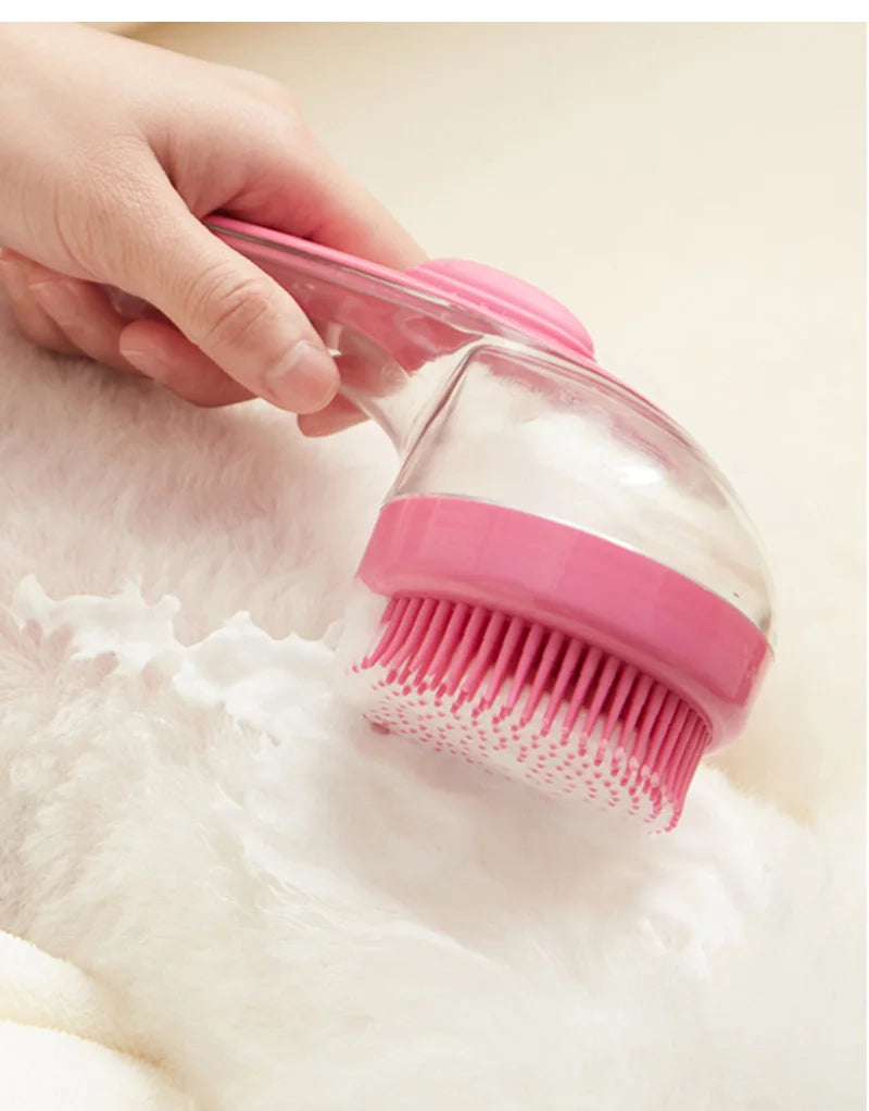 Soft Silicone Pet Brush β Bath, Groom & Massage