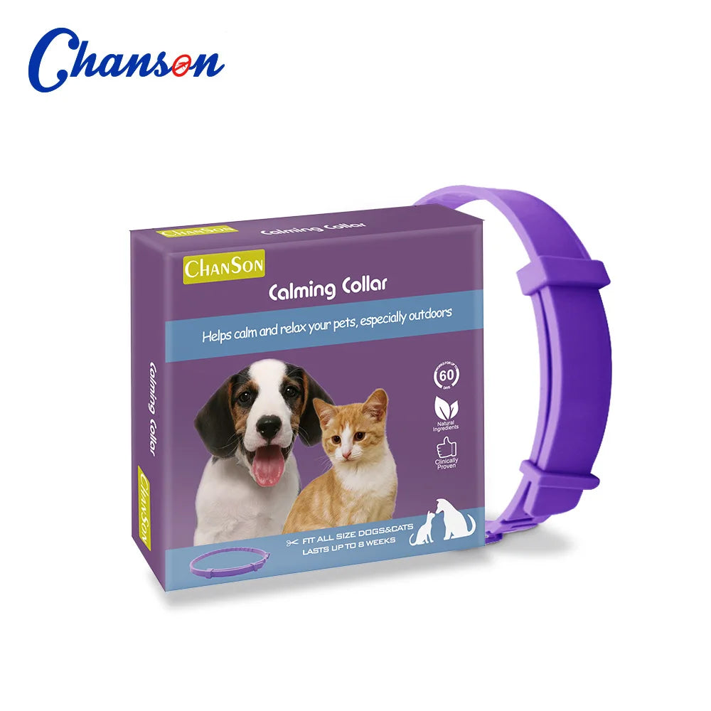 Anxiety-Relief Collar for Cats & Dogs – Natural & Adjustable
