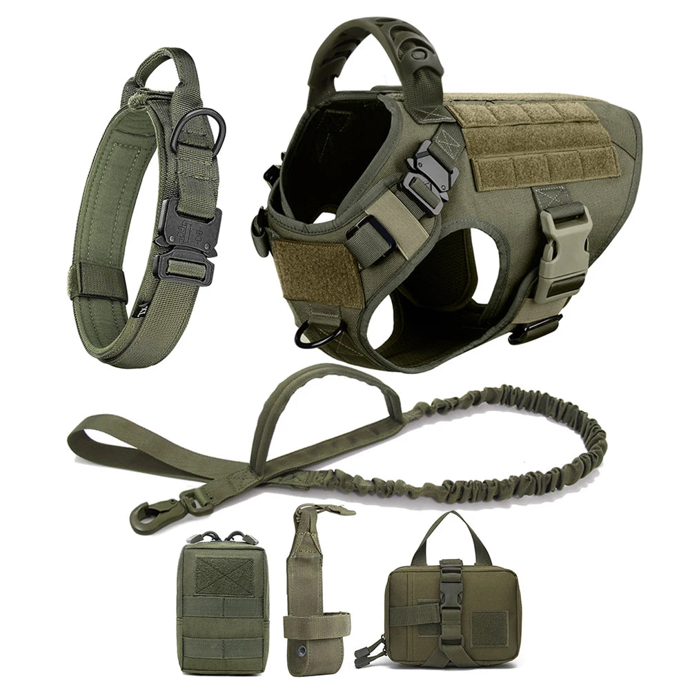 The Perfect Fit for Your German Shepherd or Malinois – Harness Set with Molle Pouches!