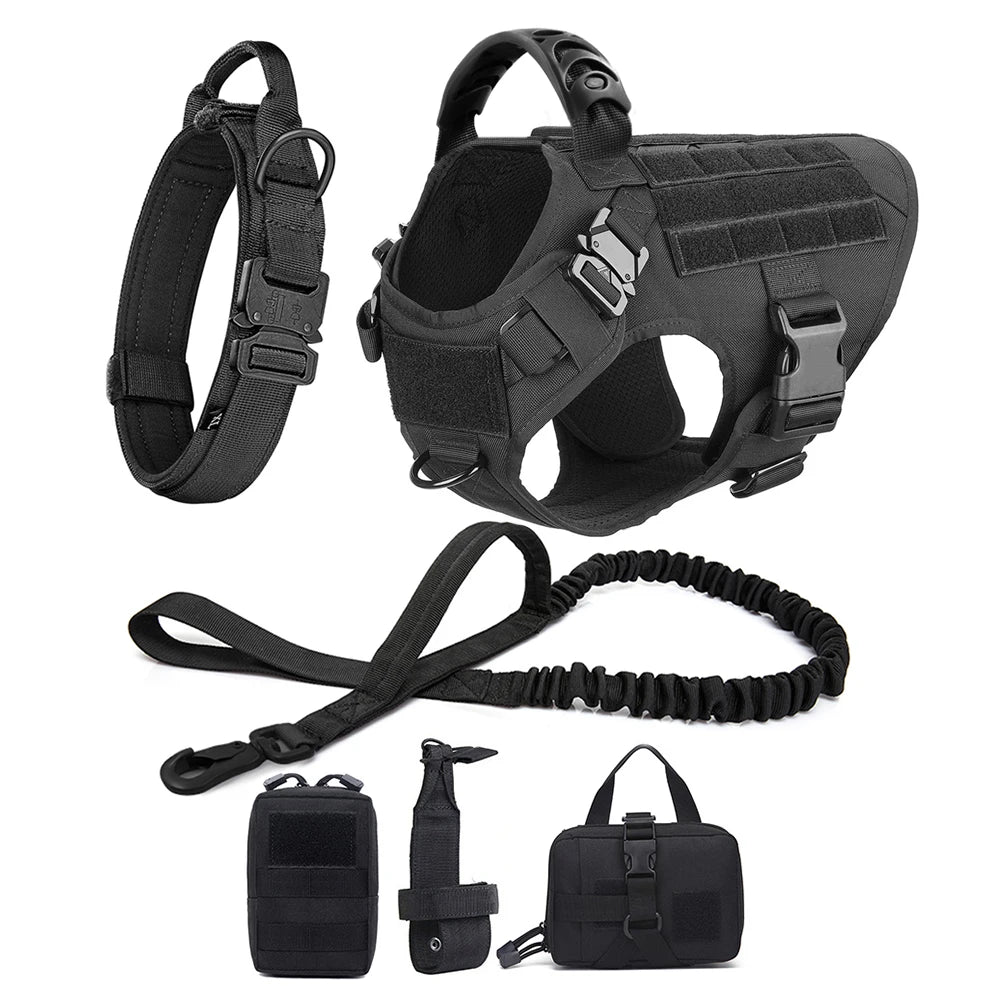 The Perfect Fit for Your German Shepherd or Malinois – Harness Set with Molle Pouches!