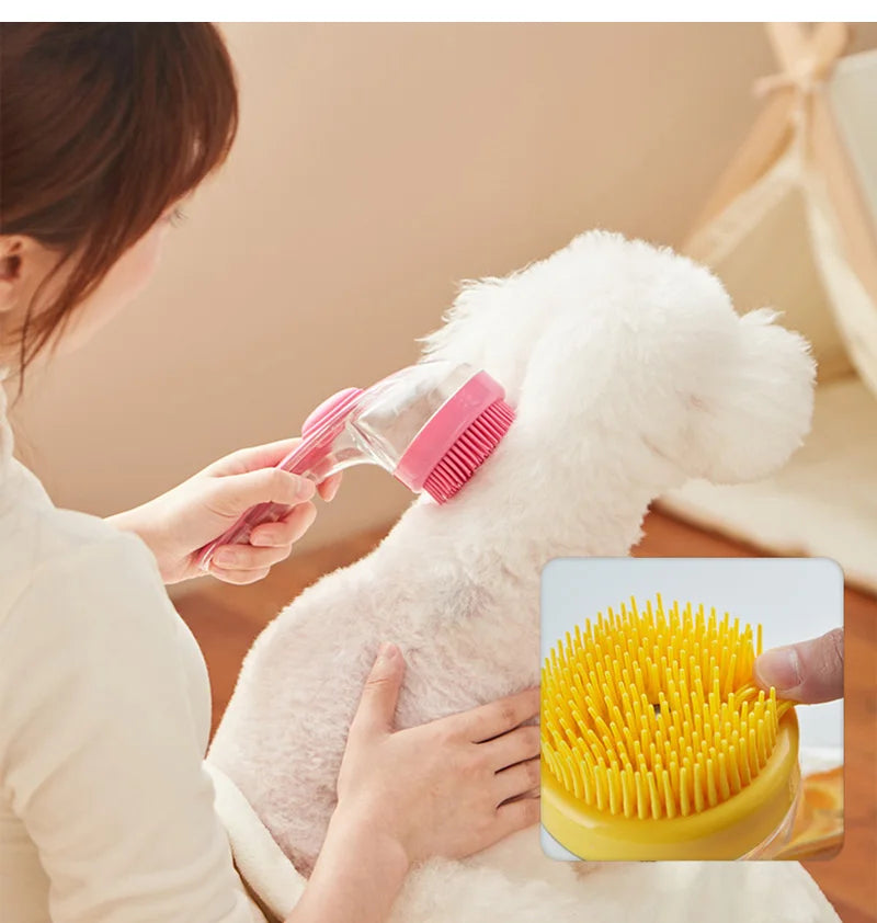Soft Silicone Pet Brush β Bath, Groom & Massage