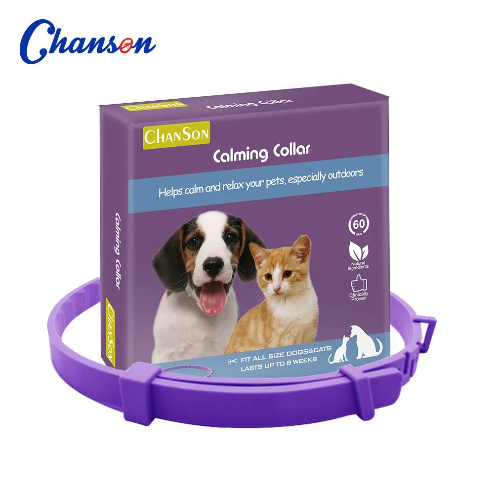 Anxiety-Relief Collar for Cats & Dogs – Natural & Adjustable