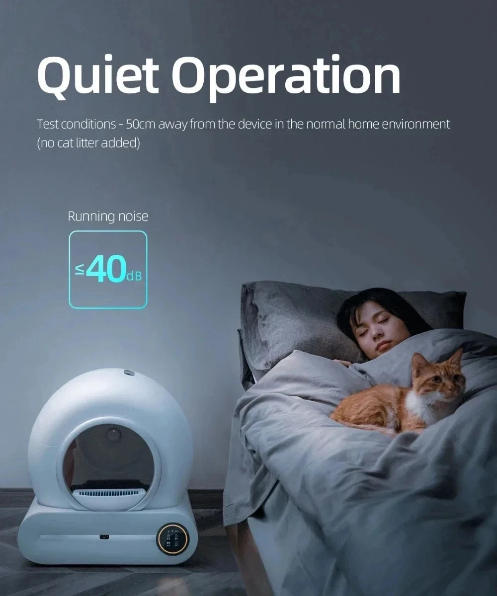 Tonepie 6.5L Smart Self-Cleaning Cat Litter Box – App-Controlled with Ionic Deodorizer for Odor-Free, Hassle-Free Pet Care
