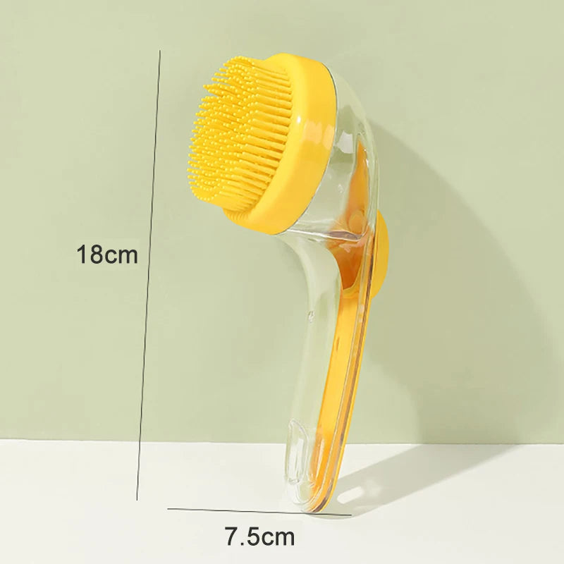 Soft Silicone Pet Brush β Bath, Groom & Massage