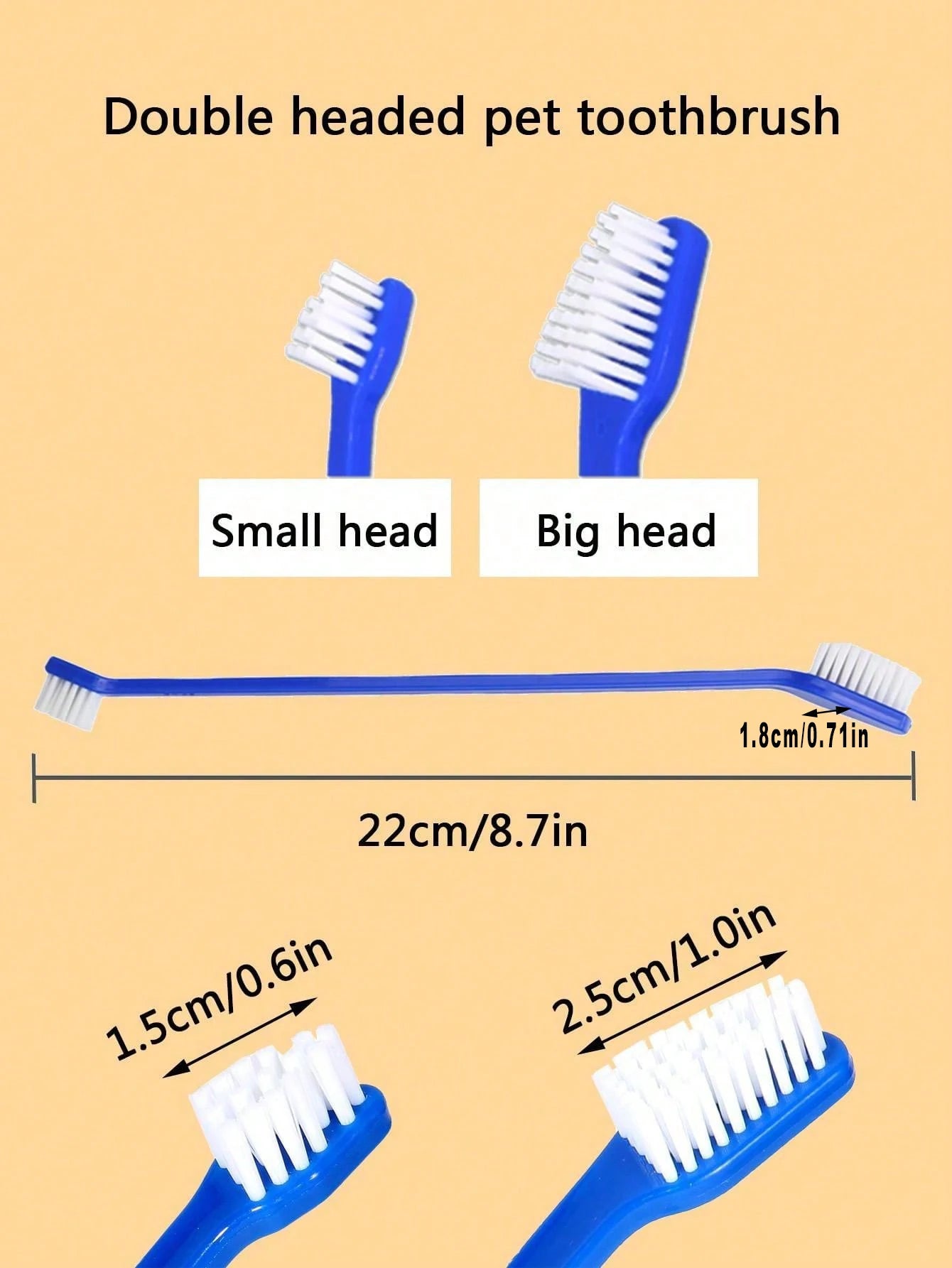 π¦· 5pcs Double-Head Pet Toothbrush β Easy & Effective Oral Care!