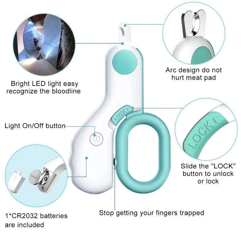LED Pet Nail Clipper β Safe & Precise Trimming