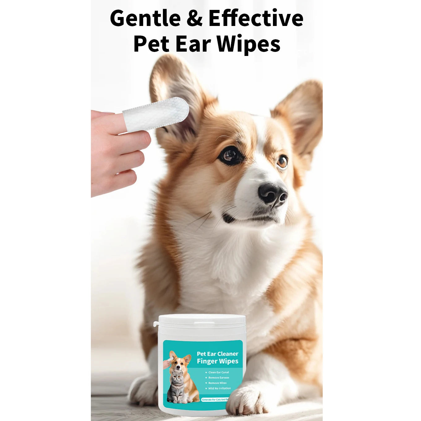 Pet Ear Cleaning Wipes β Gentle & Effective Care!