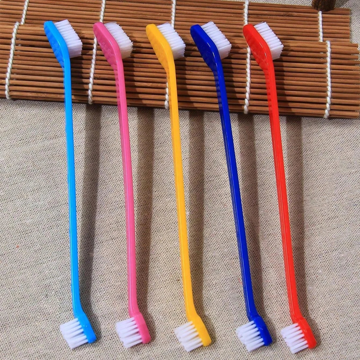 π¦· 5pcs Double-Head Pet Toothbrush β Easy & Effective Oral Care!