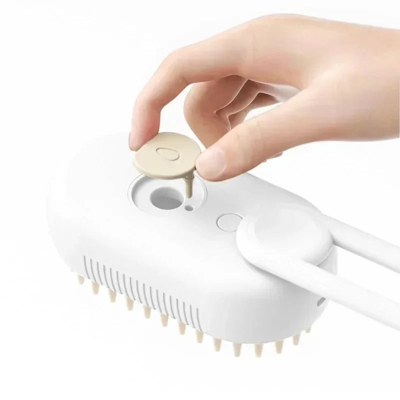 3-in-1 Steamy Dog Brush ā Groom, Detangle & Massage!