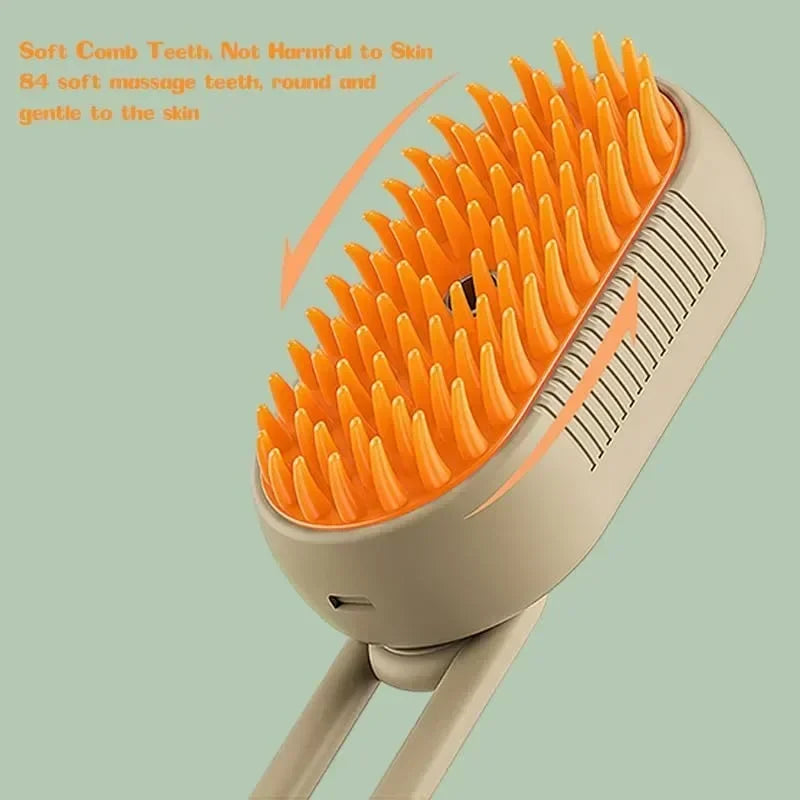 3-in-1 Steamy Dog Brush ā Groom, Detangle & Massage!