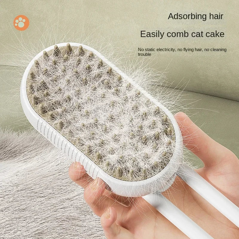 3-in-1 Steamy Dog Brush ā Groom, Detangle & Massage!