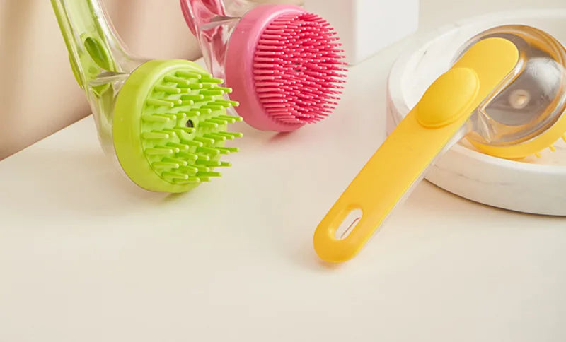 Soft Silicone Pet Brush β Bath, Groom & Massage