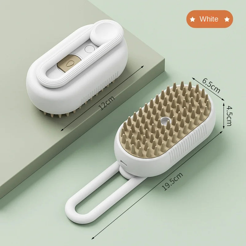 3-in-1 Steamy Dog Brush ā Groom, Detangle & Massage!