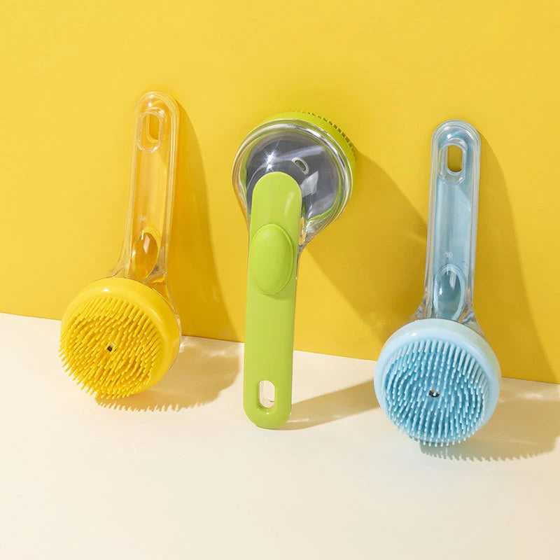 Soft Silicone Pet Brush β Bath, Groom & Massage