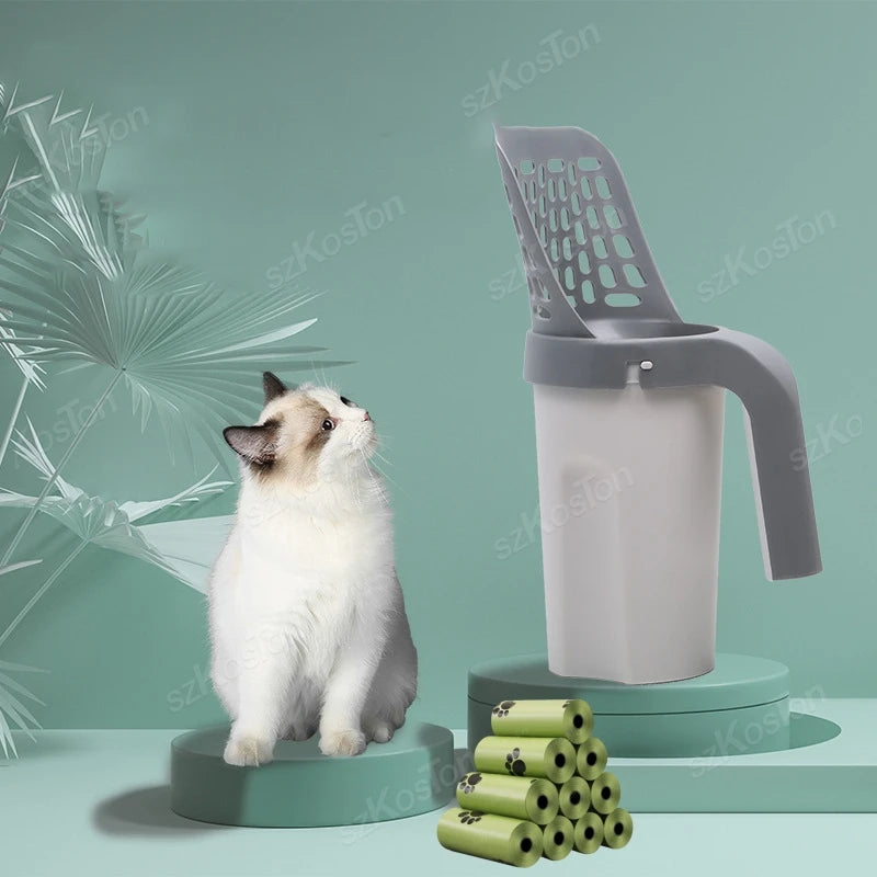 2-in-1 Cat Litter Scoop with Refill Bags β Mess-Free, Odor-Free Cleaning for Cat Owners