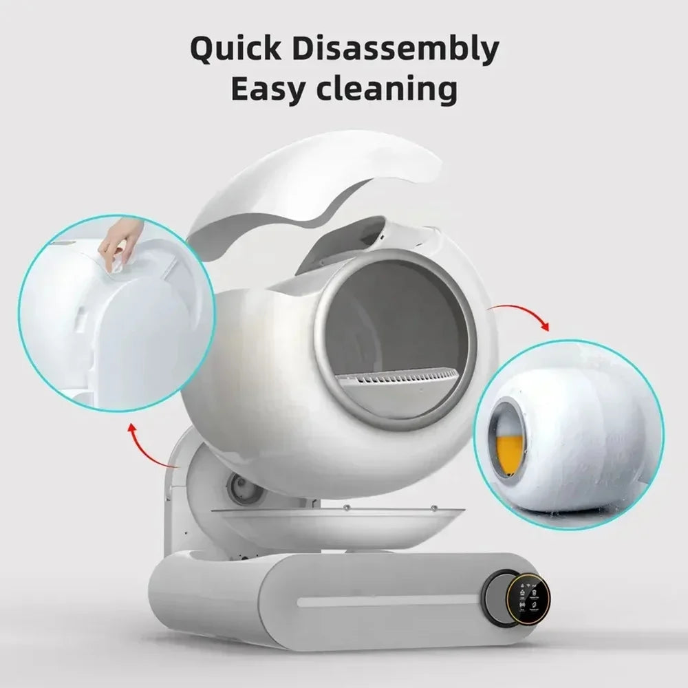 Tonepie 6.5L Smart Self-Cleaning Cat Litter Box – App-Controlled with Ionic Deodorizer for Odor-Free, Hassle-Free Pet Care