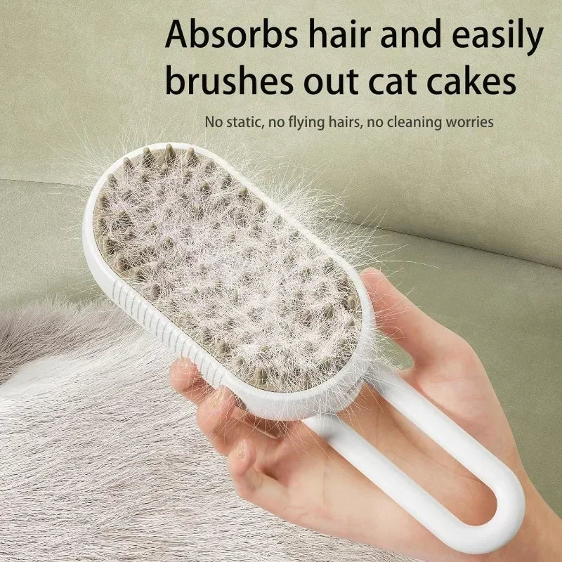 3-in-1 Steamy Dog Brush ā Groom, Detangle & Massage!