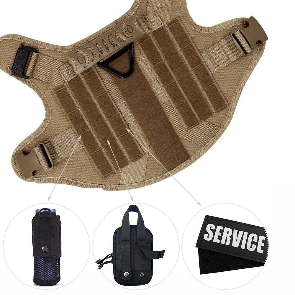 The Perfect Fit for Your German Shepherd or Malinois – Harness Set with Molle Pouches!