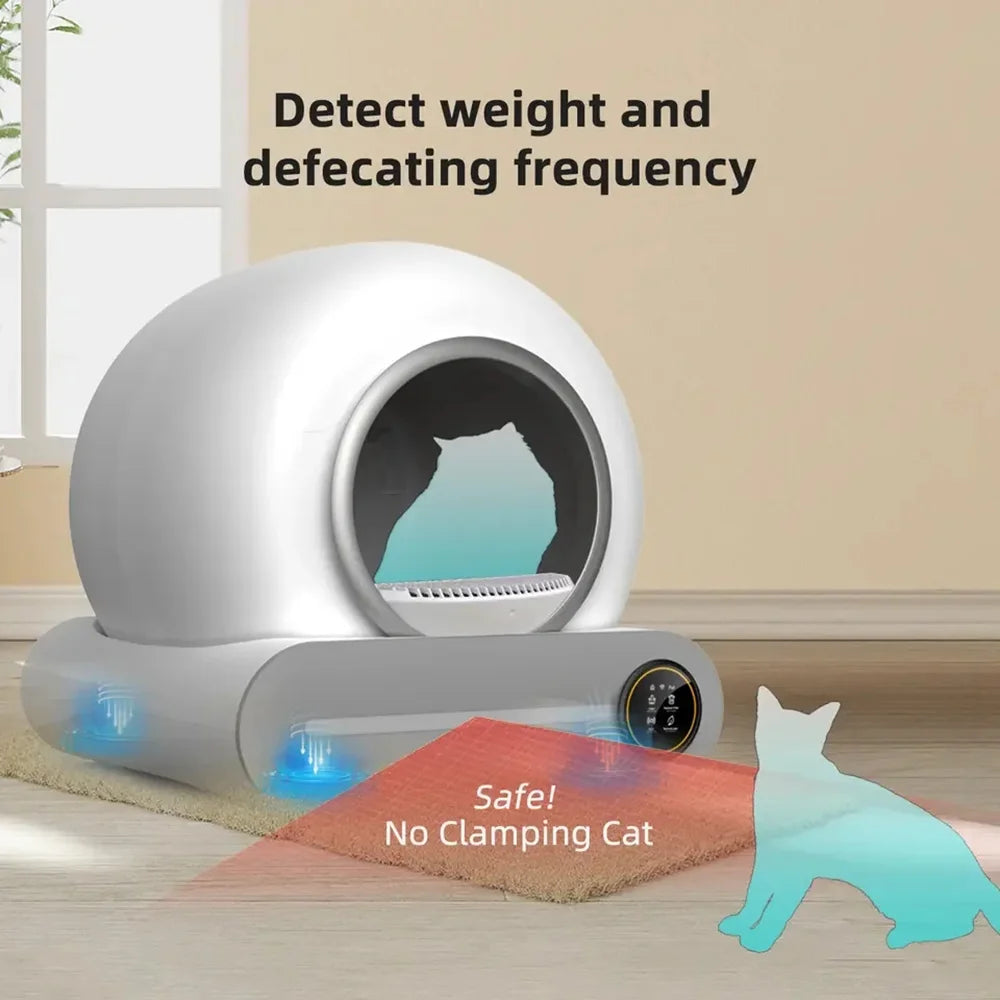 Tonepie 6.5L Smart Self-Cleaning Cat Litter Box – App-Controlled with Ionic Deodorizer for Odor-Free, Hassle-Free Pet Care
