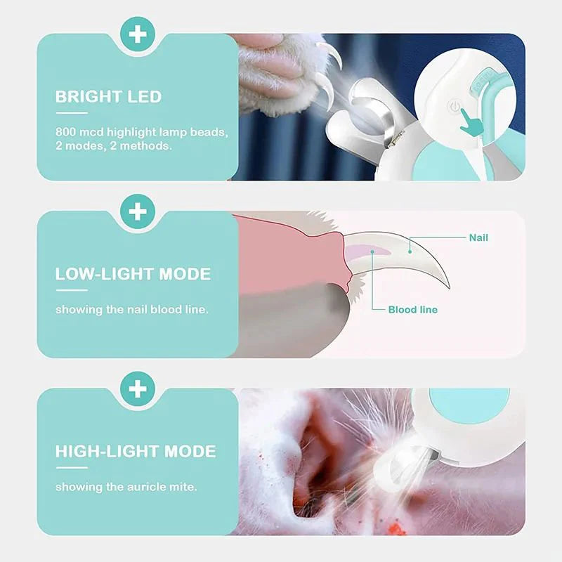 LED Pet Nail Clipper β Safe & Precise Trimming