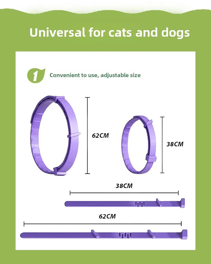 Anxiety-Relief Collar for Cats & Dogs – Natural & Adjustable