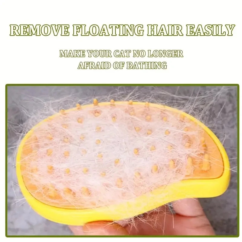 3-in-1 Steamy Pet Brush β Groom, Detangle & Massage!
