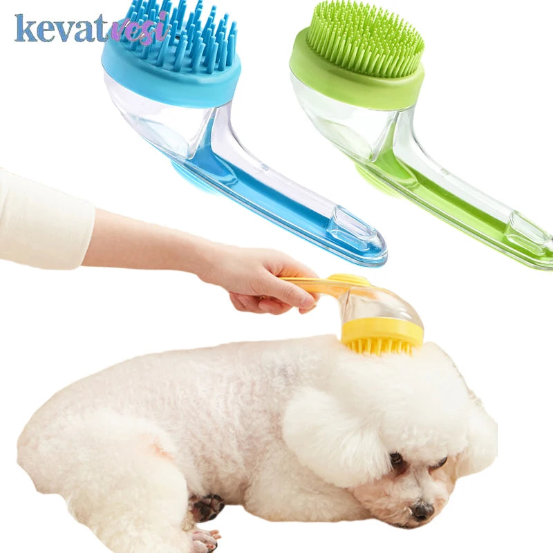 Soft Silicone Pet Brush β Bath, Groom & Massage