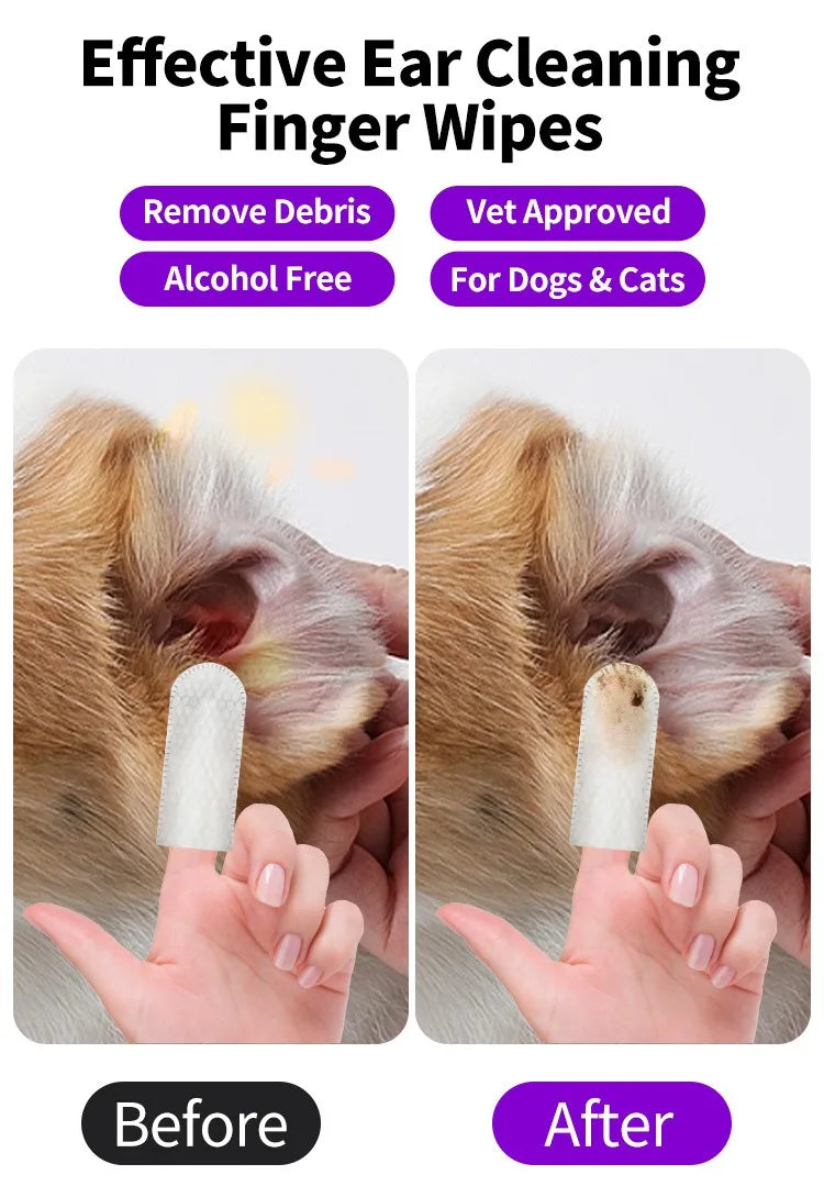 Pet Ear Cleaning Wipes β Gentle & Effective Care!