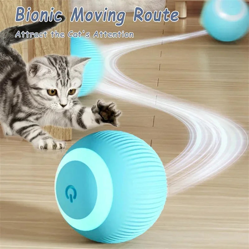 Cat Interactive Ball Electric Automatic Rolling Ball Smart Toys for Cats Smart Cat Toy Rotating Ball Cat Game Pets Accessories