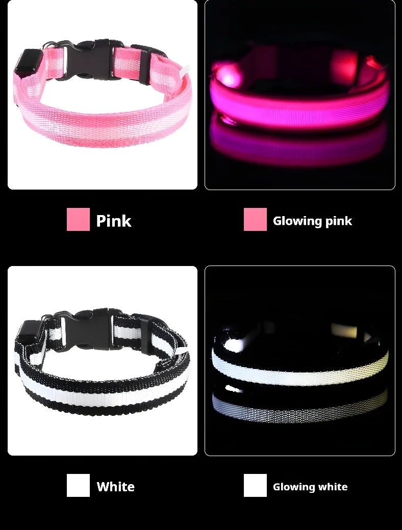 "Rechargeable LED Dog Collar