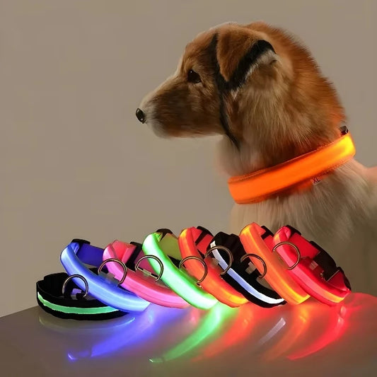 "Rechargeable LED Dog Collar