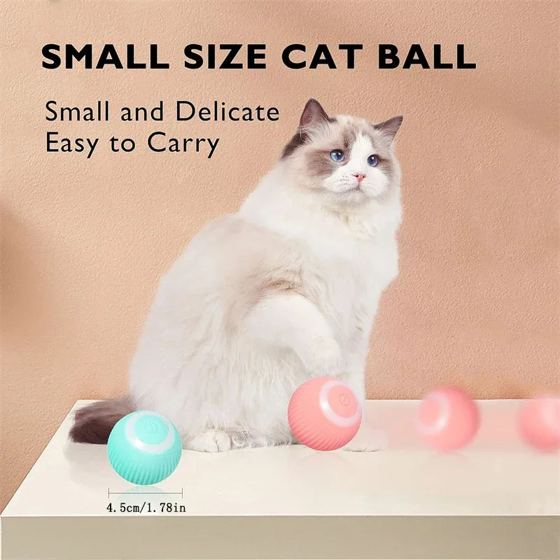 Cat Interactive Ball Electric Automatic Rolling Ball Smart Toys for Cats Smart Cat Toy Rotating Ball Cat Game Pets Accessories