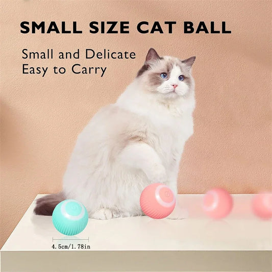 Cat Interactive Ball Electric Automatic Rolling Ball Smart Toys for Cats Smart Cat Toy Rotating Ball Cat Game Pets Accessories