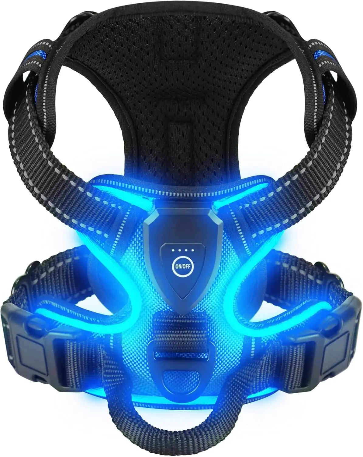 LED Glowing Dog Harness – Rechargeable & Night-Safe