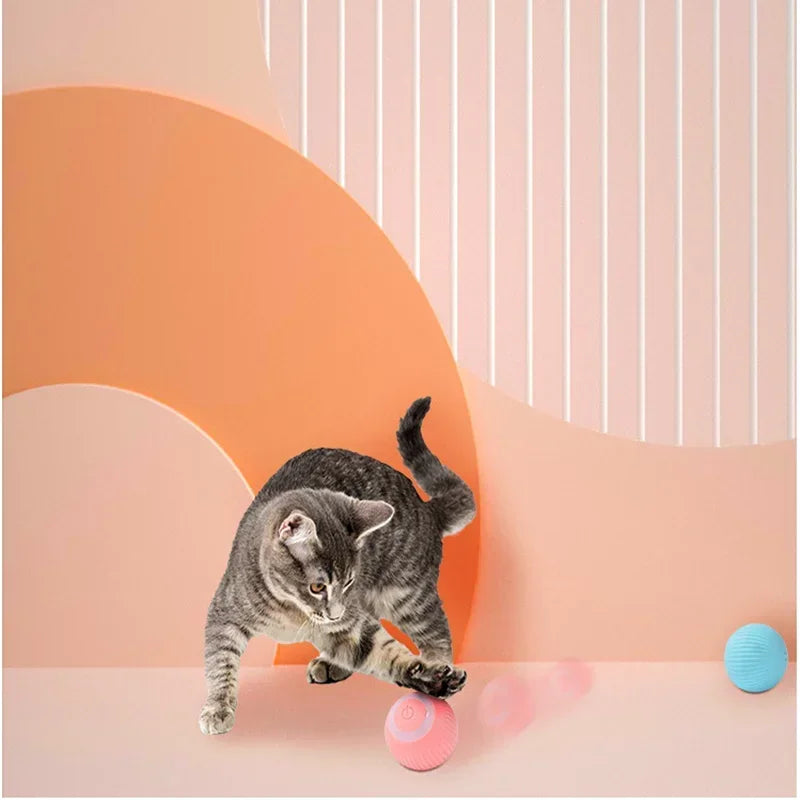 Cat Interactive Ball Electric Automatic Rolling Ball Smart Toys for Cats Smart Cat Toy Rotating Ball Cat Game Pets Accessories