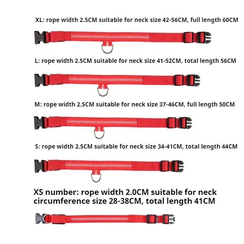 "Rechargeable LED Dog Collar